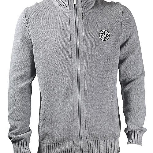 Men's Sweater with Full Zipper Placket