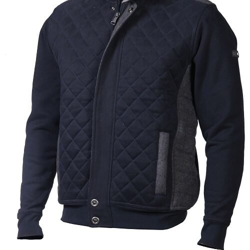 Men's Sweater with Full Zipper and Button Placket