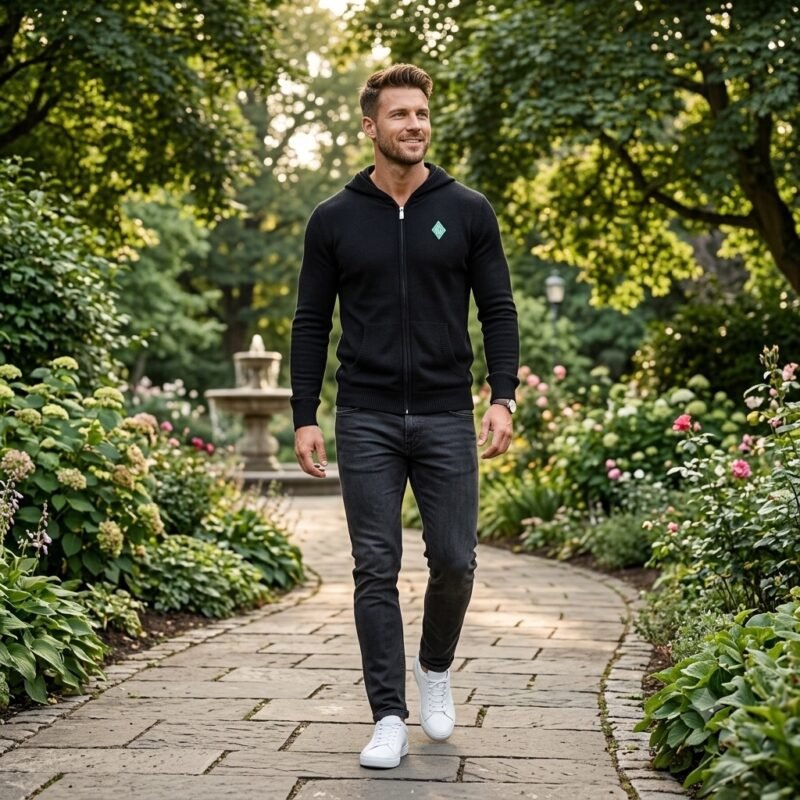 Men's Sweater with Hood — Style 1326