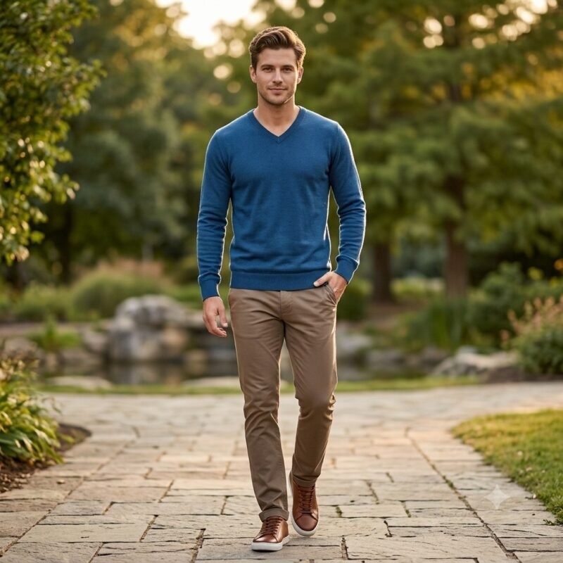 Men's V neck Pullover — Style 161347