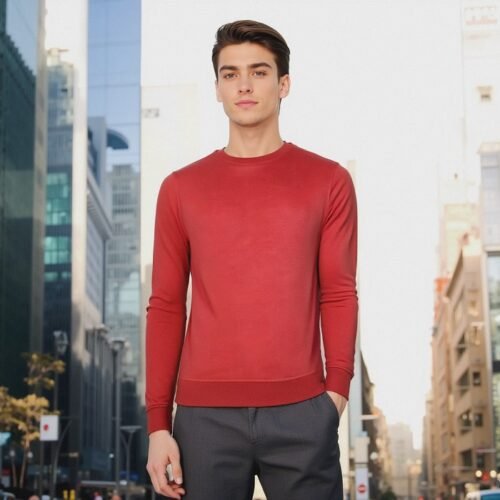 Men's long sleeve Sweat Shirt (Crew Neck)