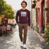 Men's long sleeve Sweat Shirt (Crew Neck)
