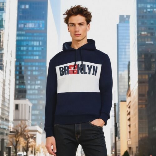 Men's Long Sleeve Sweat Shirt with Hood