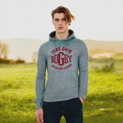 Men's Long Sleeve Sweat Shirt with Hood