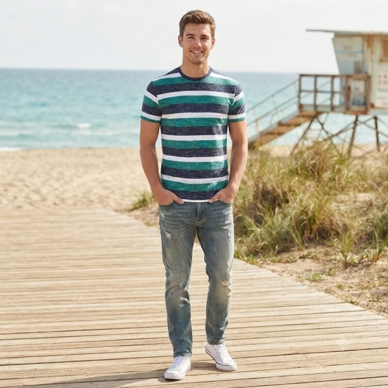 Men's Short Sleeve T-Shirt (Crew Neck) — Style NECK-4926