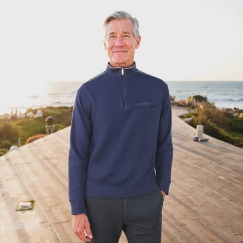 Men's Selanik Mock Zip Sweat shirt