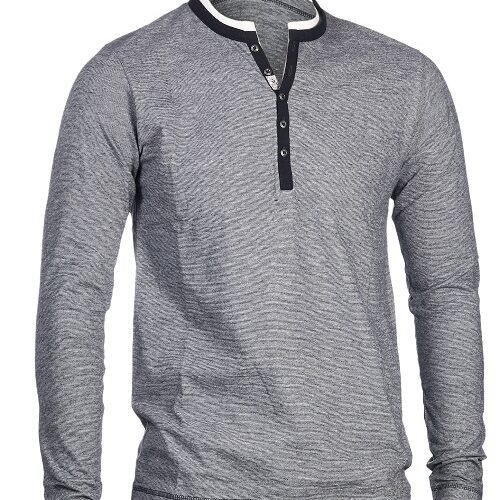 Men's Long Sleeve Serafino with Hood