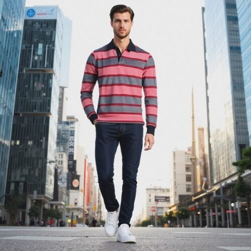 Men's Long Sleeve Polo Shirt