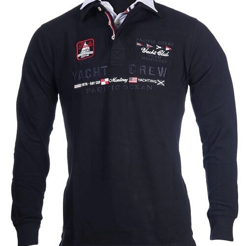 Men's Long Sleeve Rugby Polo Shirt