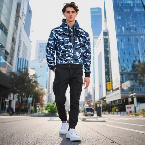 Men's Sweat Jacket with Hoodie