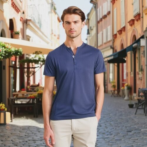 Men's Short Sleeve Serafino