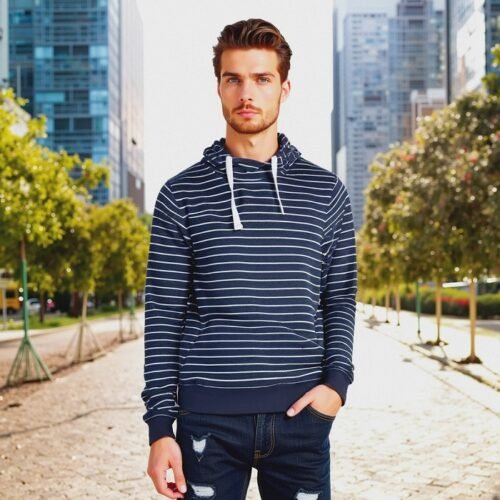 Men's Long Sleeve Sweat Shirt with Hood