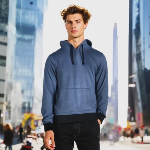 Men's Long Sleeve Sweat Shirt with Hood