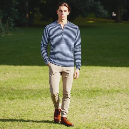 Men's Long Sleeve Serafino 913