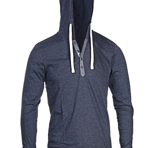 Men's Long Sleeve Serafino with Hood