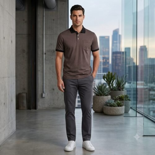 Mens short sleeve polo shirt