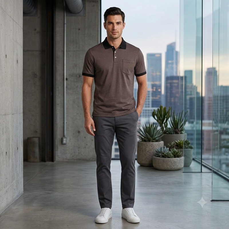 Mens short sleeve polo shirt — Style 1860