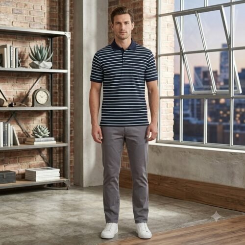 Mens short sleeve polo shirt