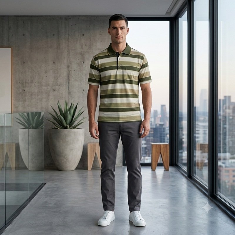 Mens short sleeve polo shirt — Style 1857