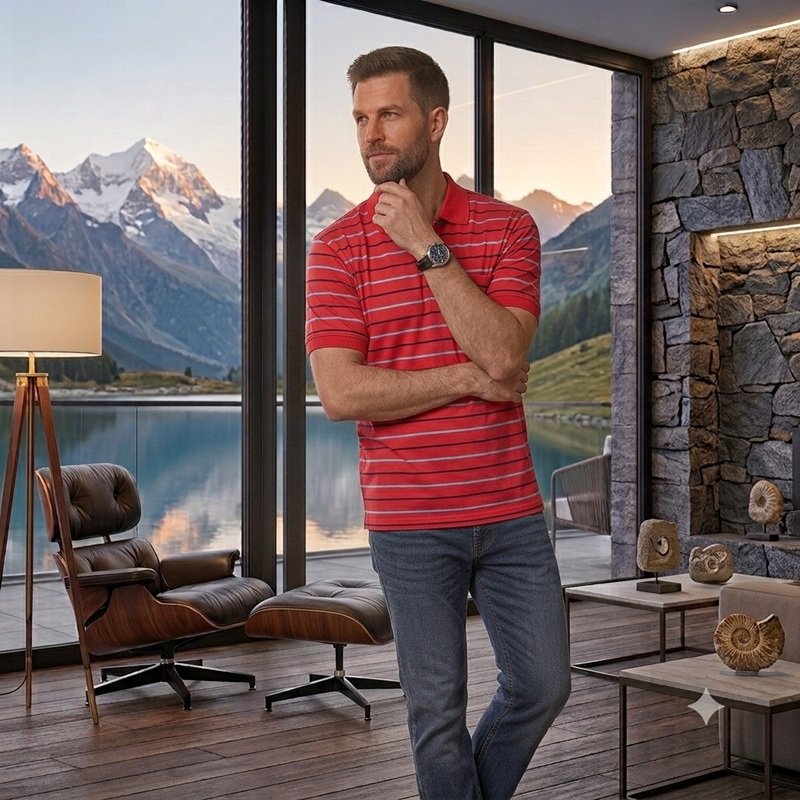 Mens short sleeve polo shirt — Style 2