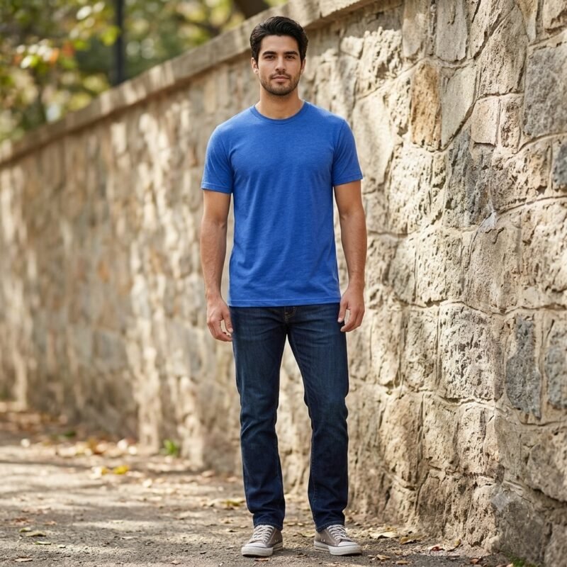Men's Short Sleeve T-Shirt (Crew Neck) — Style 114-2