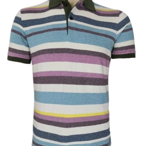 Men’s Short Sleeve Multicolor Polo Shirt
