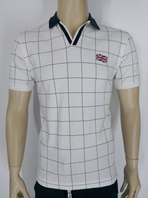 Men's Short Sleeve White Polo Shirt