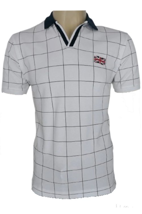 Men's Short Sleeve White Polo Shirt
