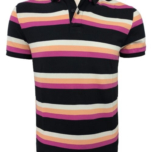 Men’s Short Sleeve Stripe Polo Shirt
