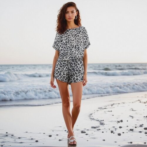 Ladies Sweatshirt and Sweatshort AOP