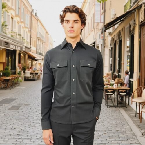 Men's Navy color Overshirt