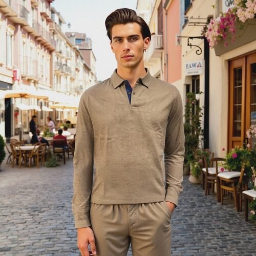 Y/D L/S POLO SHIRT