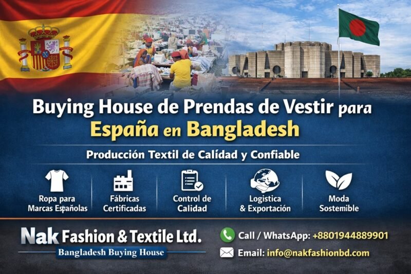 El Mejor Buying House de Prendas de Vestir para España en Bangladesh