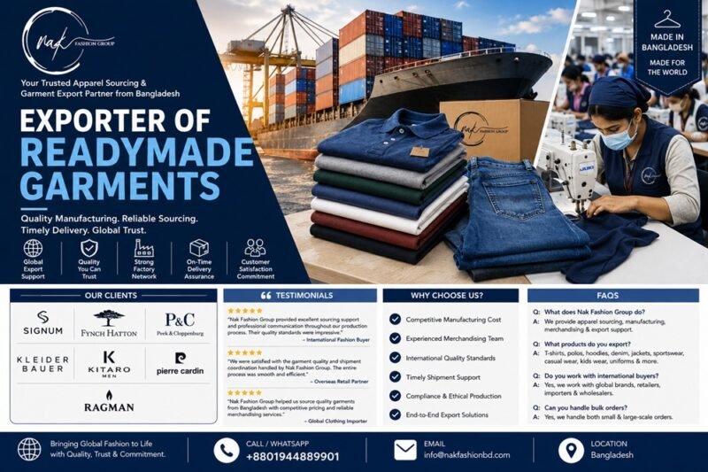 Exporter of Readymade Garments