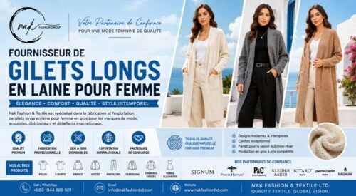 Gilets Longs en Laine pour Femme